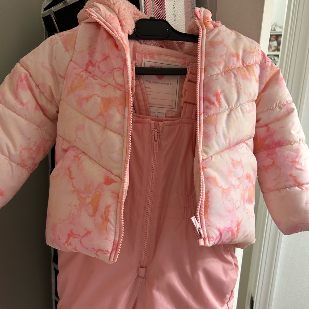 Carter's Pink Snowsuit Set